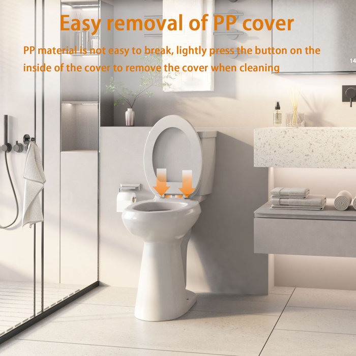 SUPERFLO 21inch Height Extra Tall Toilet for Bathrooms, Elongated